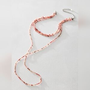 Free People Summer Dive Necklace/Red